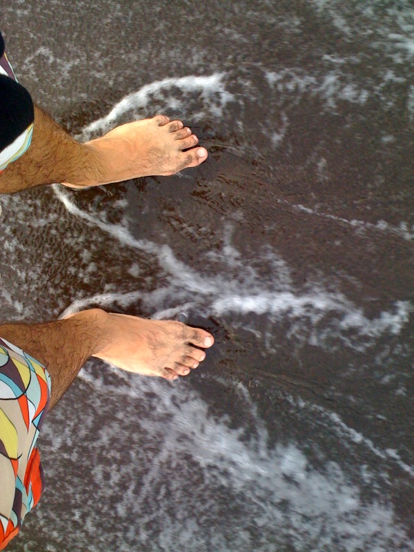 Mis pies en el caribe